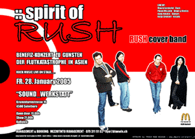 Konzertflyer "::spirit of RUSH" 